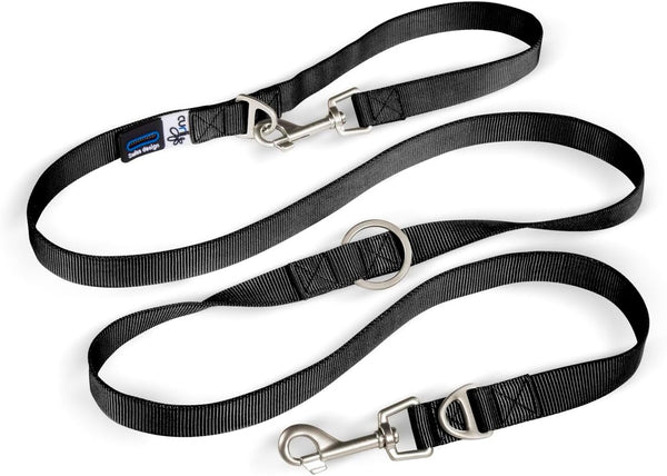 Adjustable Nylon Dog Leash, Black, Size L