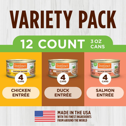 Instinct Flaked Variety Pack Wet Cat Food - 12 Pack, 3 Ounces Each