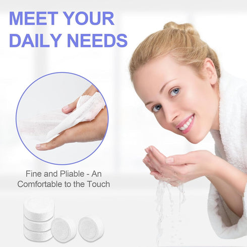 YLICKAI 100PCS Disposable Towel, Compressed Towels, Coin Paper Towel, Portable Compressed Towels Sheet For Home Beauty
