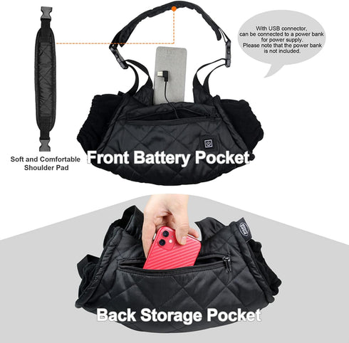 Hilitand Hand Warmer Pouch - Outdoor 3 Levels Heating Hand Muff for Winter Hunting Camping Hiking