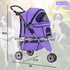 BestPet 3 Wheels Pet Stroller Dog Cat Cage Jogger Stroller for Medium Small Dogs Cats Folding Travel Carrier with Cup