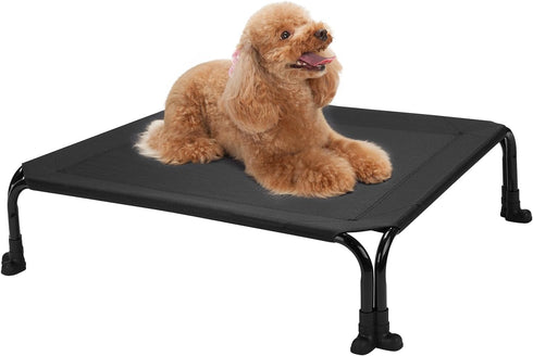 Veehoo Elevated Dog Bed, Cooling Raised Bed, Easy Assembly Outdoor Dog Bed with Non-Slip Dual-Boot Feet, Durable