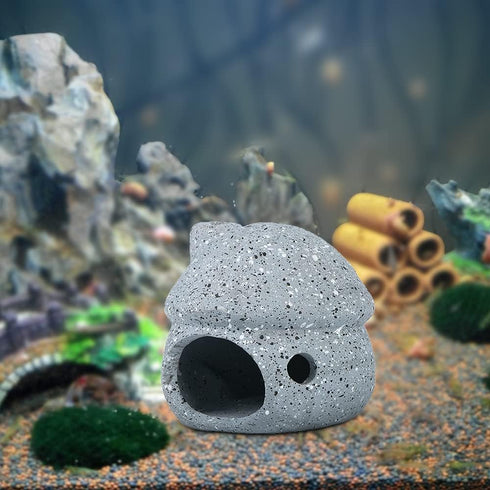 Aquarium Mushroom House Decorations, Small Ceramic Pleco Caves for Betta Fish Tank Accessories