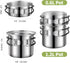 Stainless Steel Camping Cookware Mess Kit, Backpacking Cooking Set with Mini Stove for Outdoor Use