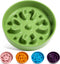 LE TAUCI Ceramic Slow Feeder Dog Bowls for Small Breed, 0.6 Cups Dog Food Dish for Fast Eaters, Green