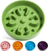 LE TAUCI Ceramic Slow Feeder Dog Bowls for Small Breed, 0.6 Cups Dog Food Dish for Fast Eaters, Green