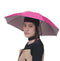 Inoutdoorkit Umbrella Hat - Folding Hands-Free Sunshade for Golf, Traveling, Fishing, Gardening, Beach, Camping, Rose