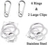 IVIA Dog Tag Clips, 2 Pack, 304 Stainless Steel Quick Clip with Rings for Small Pet Collars and Harnesses