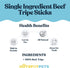 hotspot pets Tripe Twists for Dogs - (10 Pack) Premium All Natural Beef Sticks, Crunchy Dog Chew Treats - Rawhide Free