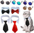 8 Pieces Pets Dog Cat Bowtie and Sunglasses, Adjustable Formal Necktie Collar for Small Dogs and Cats (Black/red +