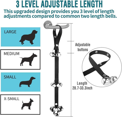 BLUETREE 2 Pack 7 1.4 Dog Doorbells Premium Quality Training Potty Great Dog Bells Adjustable Door Bell Dog Bells