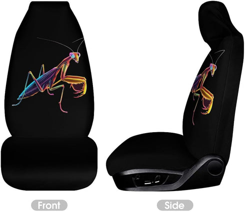 SONGTING 2PCS Praying Mantis Bug Car Seat Covers Universal Seat Protective Covers Car Interior Accessory