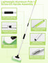 TEYOUAI 4 20" 62" 9.5" 4.7"x3.5" Boat Brush Telescoping Handle Section Marine Scrub Extendable to Metal Connector Deck
