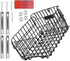 GLEAVI Folding Bike Rear Basket Metal Mesh Storage Rack Detachable Carrier with