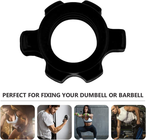VOSAREA 4pcs Dumbbell Bar Nut, Spin Screw Clamp for Fitness Equipment Accessories
