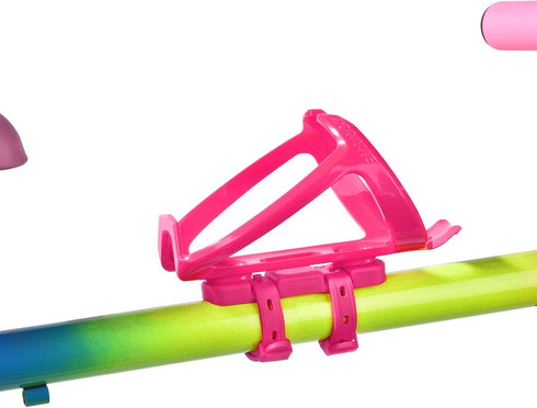 ZONKIE Bicycle Bottle Cages, Plastic Bike Bottle Holder with Mounting Base, Pink