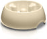 Dogit Dog Bowl Slow Feeder for Wet or Dry Food, Go Slow Anti-Gulping Dish, White, Size S