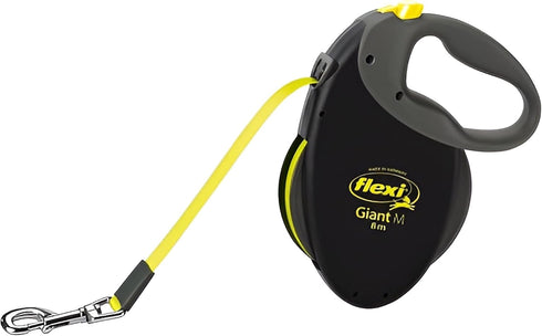 Flexi Trixie Neon Giant Tape Dog Leash (M) (Black/Neon)