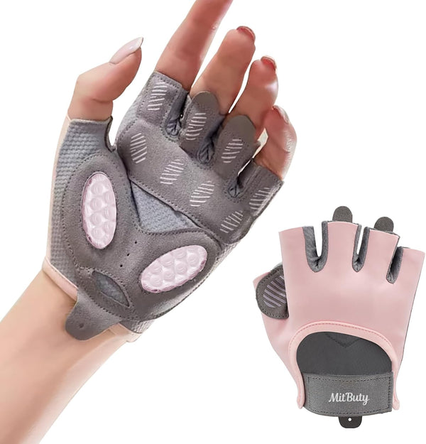 MitButy Workout Gloves for Men & Women Fingerless Gym Gloves for Weight Lifting,
