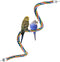 Bird Rope Perches for Parrots, Cockatiels, Parakeets, Budgie Cages, Comfy Colorful Rope Toy (41inch Metal Nut)