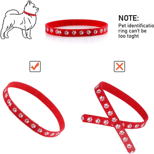 Newborn Puppy Collars, 12 Pcs Adjustable Super Soft Nylon Whelping Collars for Newborn Puppies, Dog Identification Bands