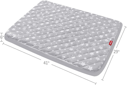 Dog Bed Covers Replacement Washable 2 Pack, Waterproof Quilted Dog Pillow Cover, Lovely Grey Star Print, 29x41 Inches