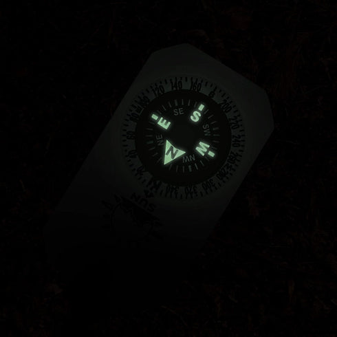 Sun Company MiniComp II - Mini Orienteering Compass with Rotating Bezel, Easy-to-Read Zipper Pull