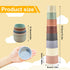 starfa lab 8 Pcs Stacking Cups for Small Animal Toys,Nesting Rabbit Toys of Different Sizes,Safe Plastic Colorful