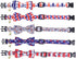 American Flag Dog Collar with Removable Bow Tie - Adjustable Patriotic 4th of July Pet Collar for Small Dogs