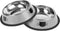 2 Pcs Non-Slip Stainless Steel Small Cat Food Bowls, Unbreakable 7 Oz with Removable Rubber Base