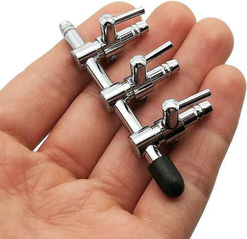Aquarium Air Pump Splitter 10 in 1 Set, 3-Way Air Flow Control Valve & Suction Cups for Fish Tank