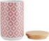 Bone Dry Lattice Collection Pet Bowl & Canister, Treat Canister, 4x6.5 inches, Rose