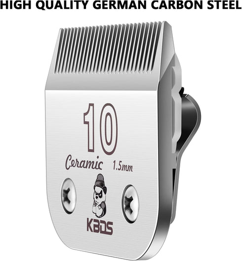 Detachable Ceramic Pet Clipper Blades - Size-10 Blade Compatible with Most Andis, Oster, Wahl A5 Clippers