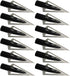 12pcs 135 0.35" 1" 2-Blade, Traditional Wooden Arrow Specific Hunting Broadheads - Grain, Inner Aperture, Cutting