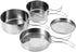 QANYEGN Portable Stainless Steel Cookware Set, Camping Mess Kit, Stainless Steel Camping Cookware