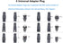 Universal Replacement Charger USB for Electric Hairdressers, Dog Clippers, Shavers, Compatible Voltage 3.7V - 5V with 6