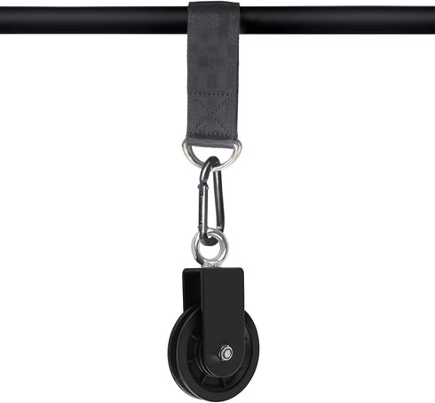 LFJ Cable Pulley Set with Swing Strap Carabiner, Gym Pulley Wheel for LAT Pulley System, Home Gym Equipment