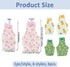 6Pcs SUPERFINDINGS Bird Diaper Reusable Parrot Nappy with Washable Waterproof Cute Urine Wet Suit Green Pink Yellow