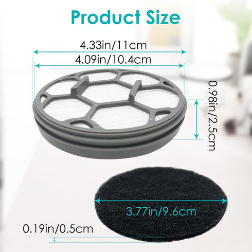 Hepa Filter Sponges for Neakasa P1 Pet Grooming Kit & Vacuum Replacement Tool Set (4 Filters+10 Sponges)
