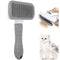 Cat and Dog Grooming Brush - Slicker Brush for Grooming, Gently Removes Loose Undercoat, Pet Massage Tool (Black, Gray)