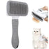 Cat and Dog Grooming Brush - Slicker Brush for Grooming, Gently Removes Loose Undercoat, Pet Massage Tool (Black, Gray)