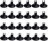 AQUANEAT Aquarium Suction Cups, 24pcs for Fish Tank Airline Tubing with Clips, 1/4" Diameter (Black).