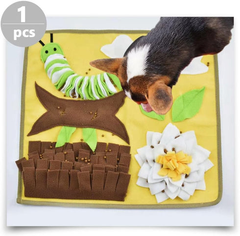 SUPVOX Snuffle Mat for Dogs Comfortable Bite-Resistant Foraging Cushion Hidden Food Pockets for Interactive Play