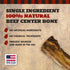 COUNTRY 7" 3 Count THE BUTCHER Beef Marrow Dog Bones for Aggressive Chewers, Large Breed Dog Treat, Natural, Tough