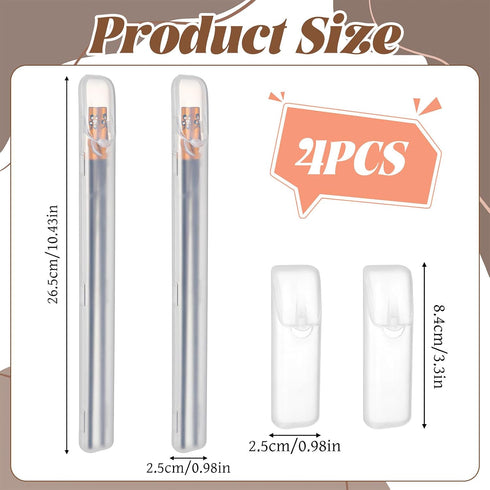 Exclaith 2 Pack 2 Pack Chopstick Case, Plastic Utensil Holder Travel Box with Side Opening Portable Reusable Flatware