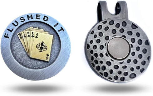 Poker Chip Unique Magnetic Metal Golf Ball Marker Accessory with Hat Clip for Men and Women