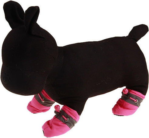 GabeFish Anti Slip Dog Socks Shoes, Adjustable Drawstring Boot Paw Protectors for Small Medium Pets, Pink