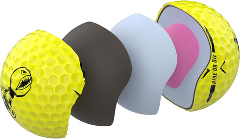 4-Piece P*ss Missile Distance Golf Balls - Design, Surlyn Cover, High Compression Core - Lower Spin, Better Trajectory