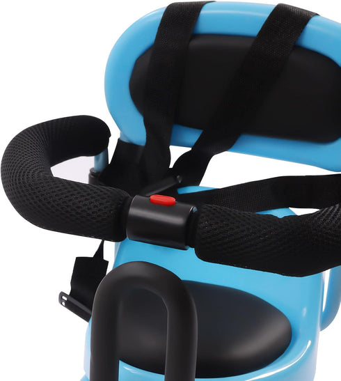 InnaMall Rear Child Bike Seat, Child Bicycle Carrier Portable Baby Safety Rear Seat with Soft Cushion Rear Child Bike