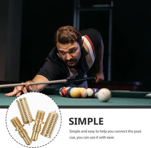 Kisangel 2 Sets Pool Cue Joint Pin Screws - Billiard Joint Pin Connector for Cue Tip Inserting Hardware Supplies